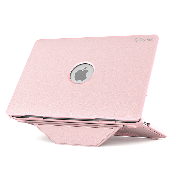 SEYMAC MacBook Pro 13 Inch Case (2018-2022)-Leather Series-Pink