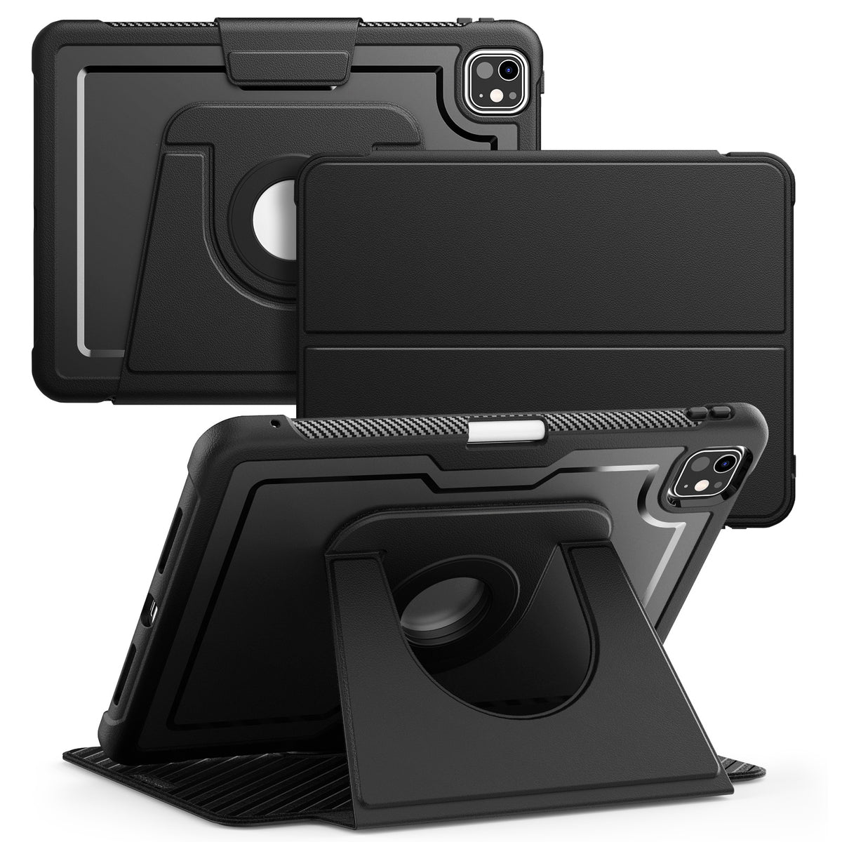 SEYMAC iPad Pro 11 Inch Case (M5/M4) showcasing detachable cover and multi-angle stand design.