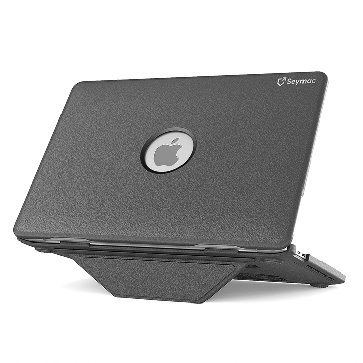 SEYMAC MacBook Pro 13 Inch Case (2018-2022)-Leather Series-Gray