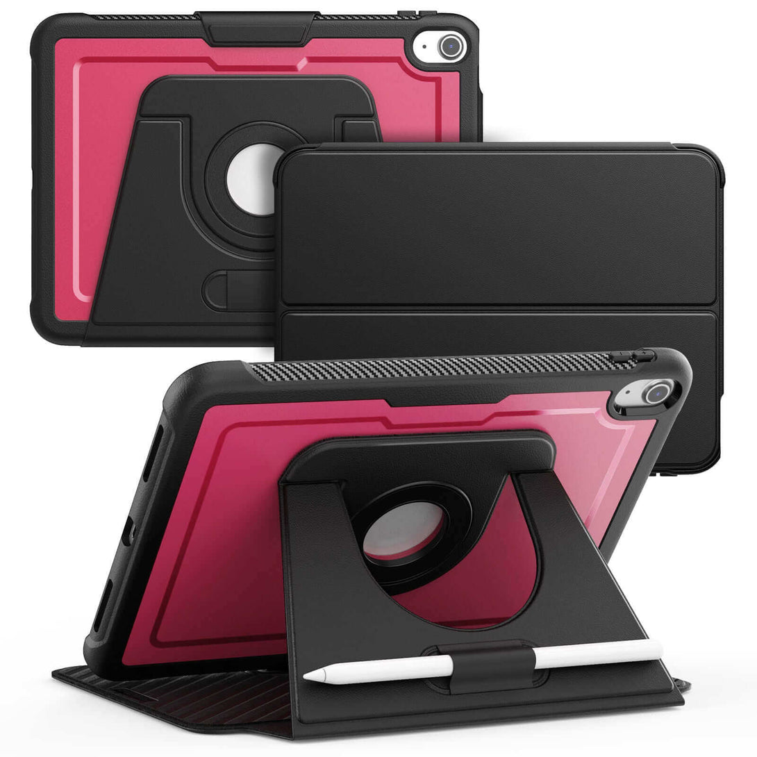SEYMAC Hoes Voor IPad 11e/10e Generatie – Stootvaste Beschermhoes Met Standaard En Ingebouwde Schermbeschermer, Zwart