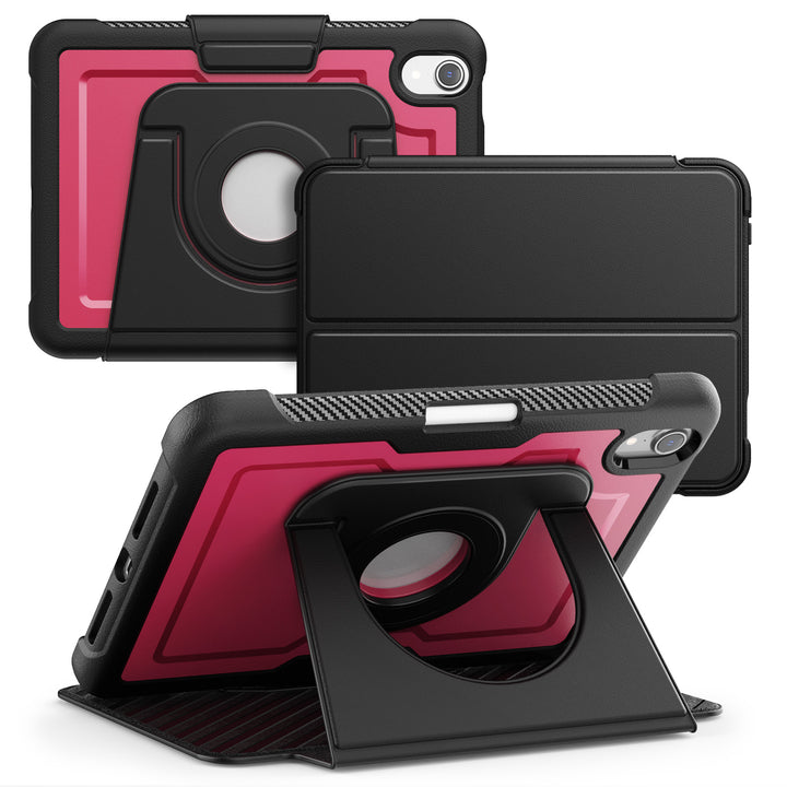 SEYMAC iPad Mini A17 Pro/6th Gen 8.3 Inch Case (2024&2021)-TPU-C Series-Dark Rose