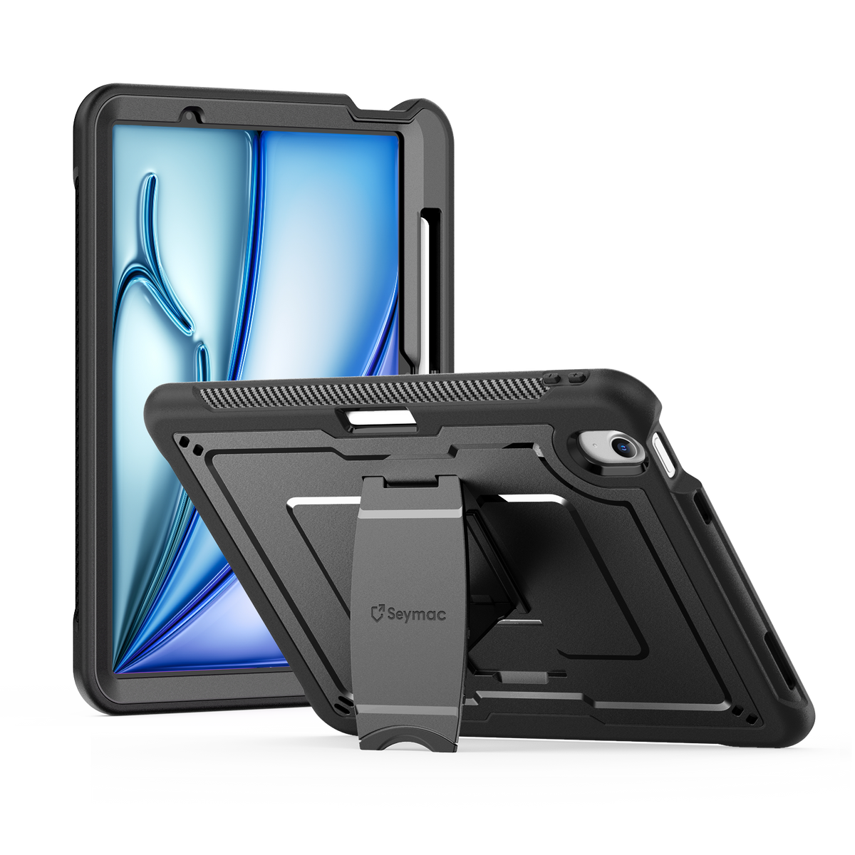 SEYMAC iPad Air 11 Inch Case (M2/M3) (2024/2025)-TPU-K Series-Black