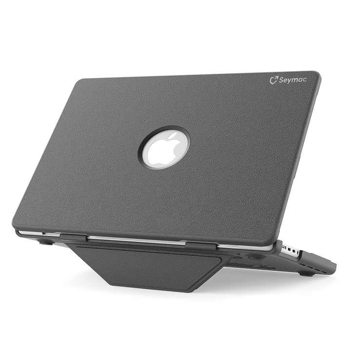 Seymac MacBook Pro 14 Inch Case (2021-2024)-Leather Series-Gray