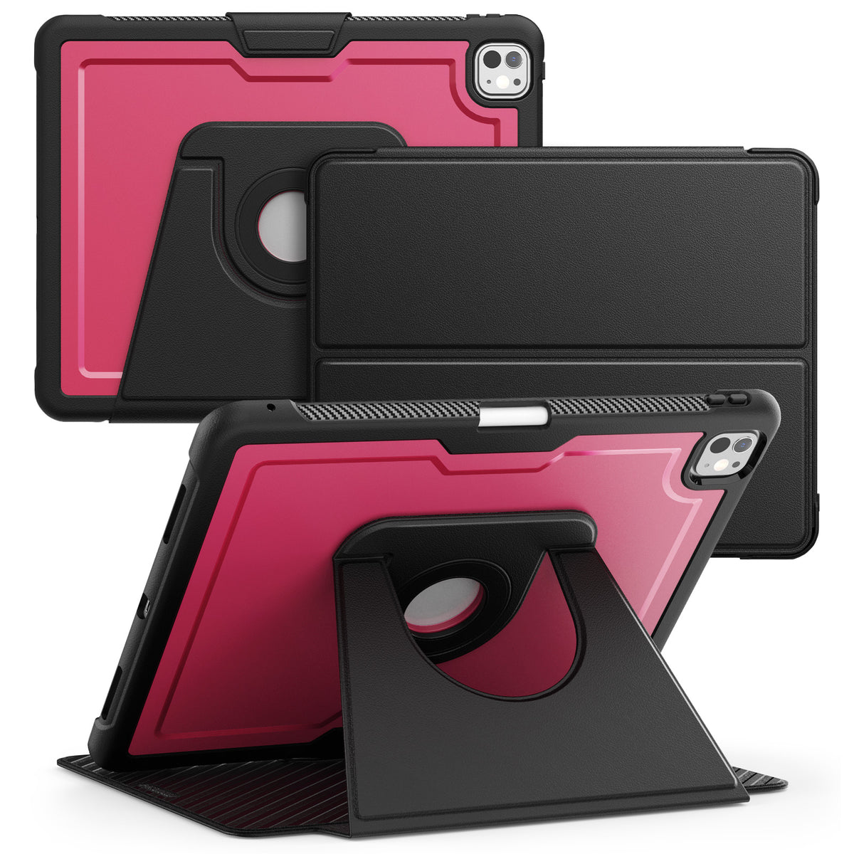 SEYMAC iPad Pro 13 Inch Case (M5/M4) display with detachable cover and multi-angle stand.