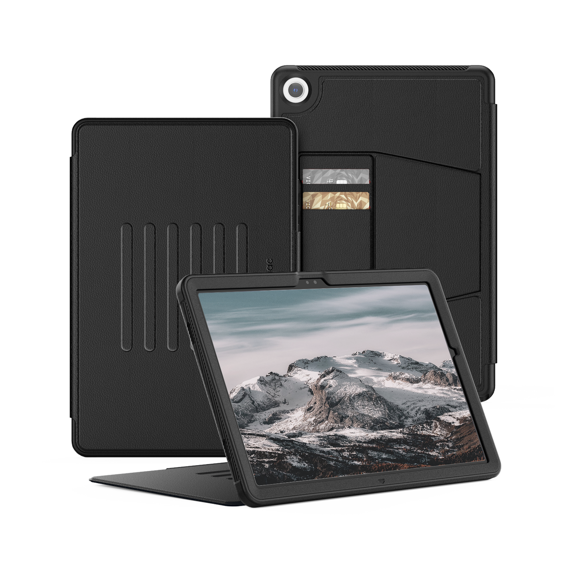 SEYMAC Galaxy Tab A11+ 11 Inch Case (2025) featuring a premium PU leather finish and multiple viewing angles.