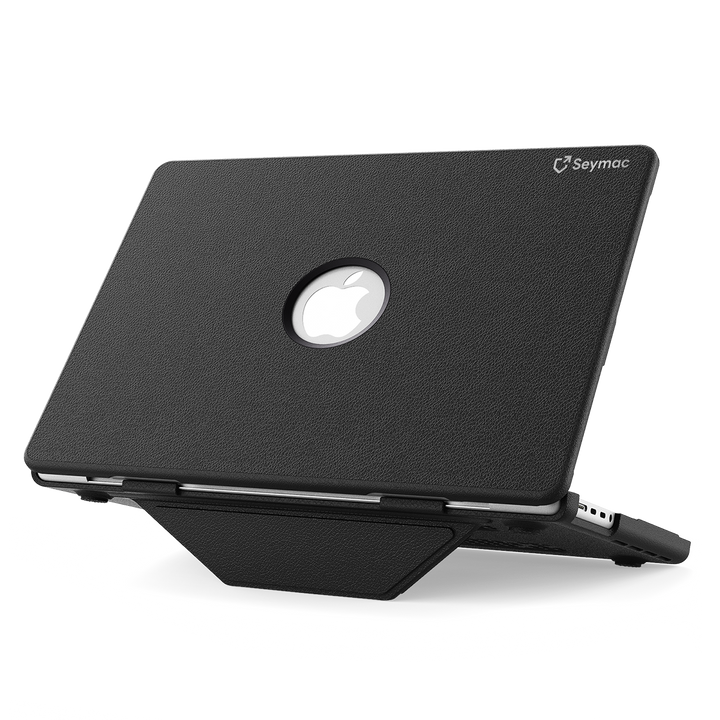 Seymac MacBook Pro 14 Inch Case (2021-2024)-Leather Series-Black
