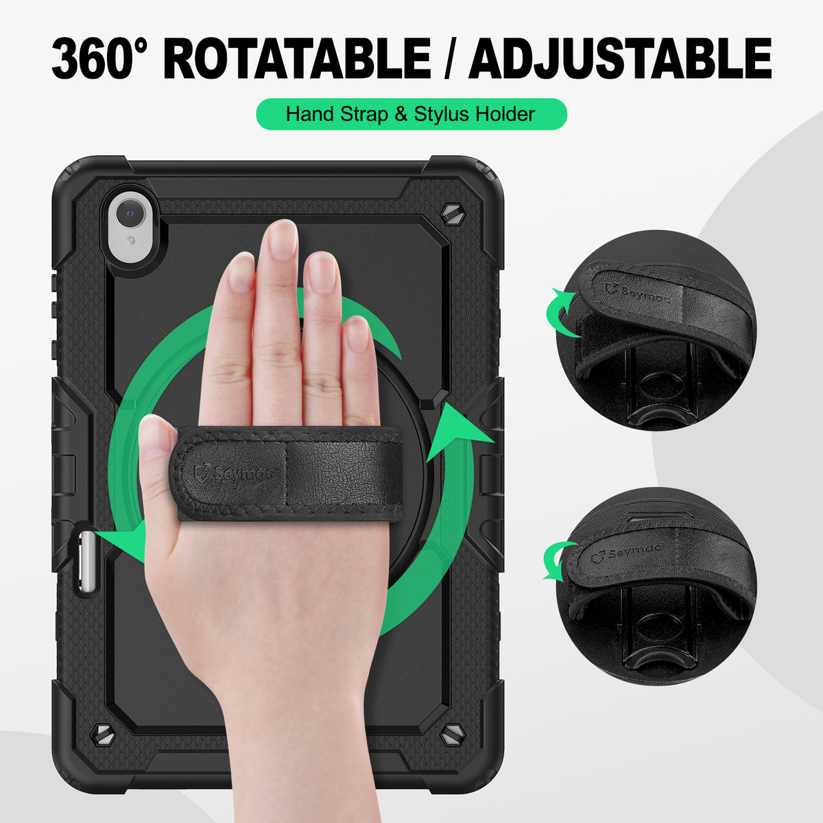 Samsung Galaxy Tab S12+ 12.6-Inch Rugged Case with Adjustable Hand Strap