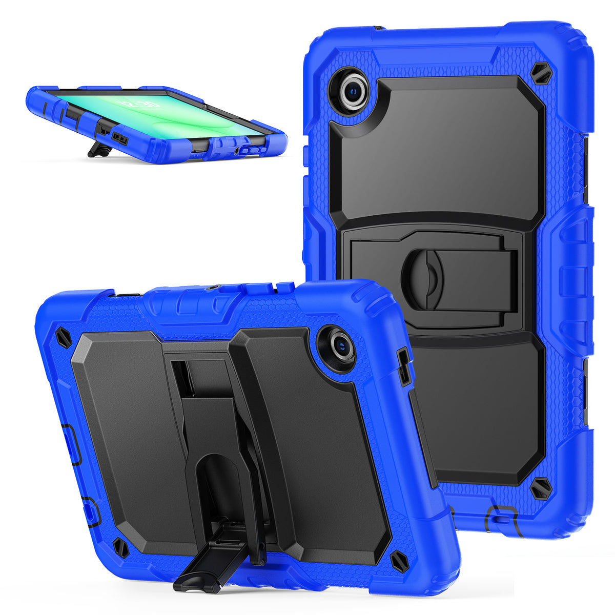SEYMAC Galaxy Tab A11 8.7 Inch Case (2025) in blue with kickstand and durable design