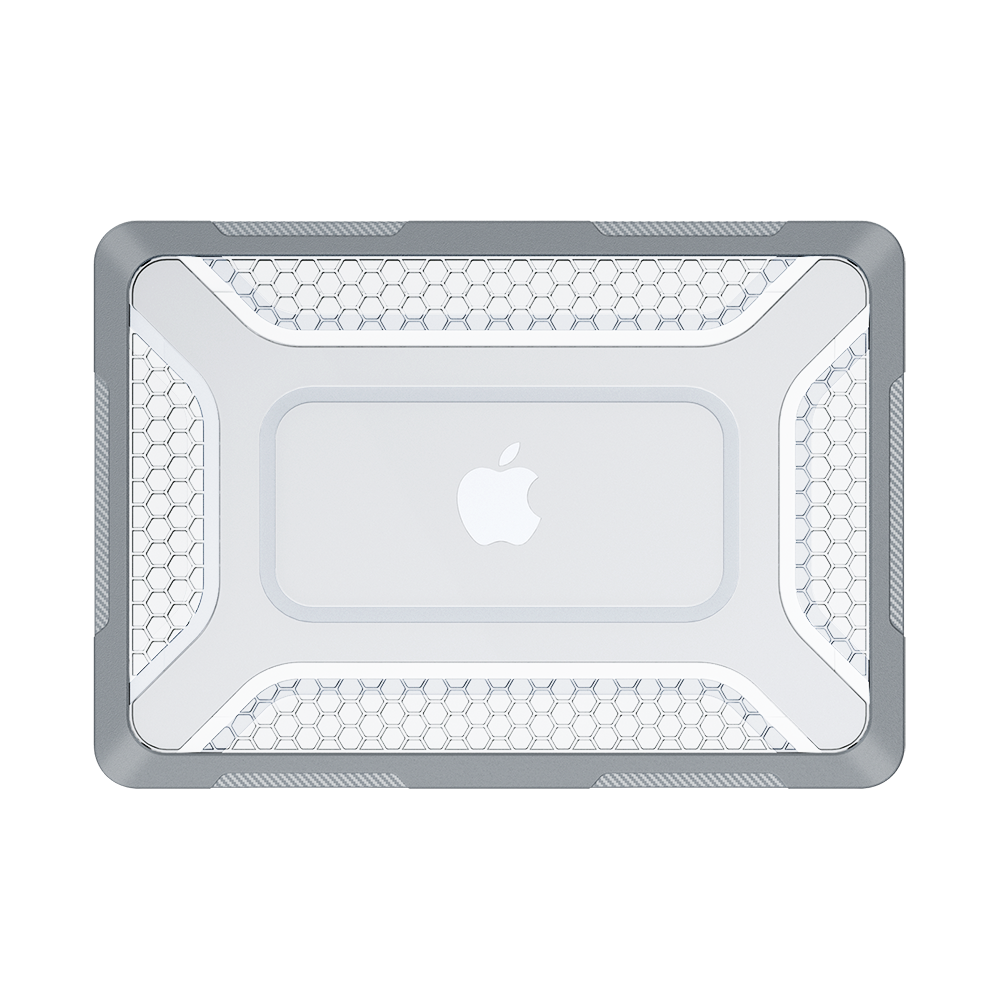 Macbook Air 13-inch (M5/M4/M3/M2) Honeycomb Protection Case with Lightweight Design,Silver-t4option0_1