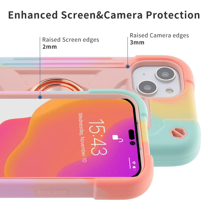 iPhone 14 6.1-inch | Seymac Finger Grip Rugged Case - seymac#colour_pink