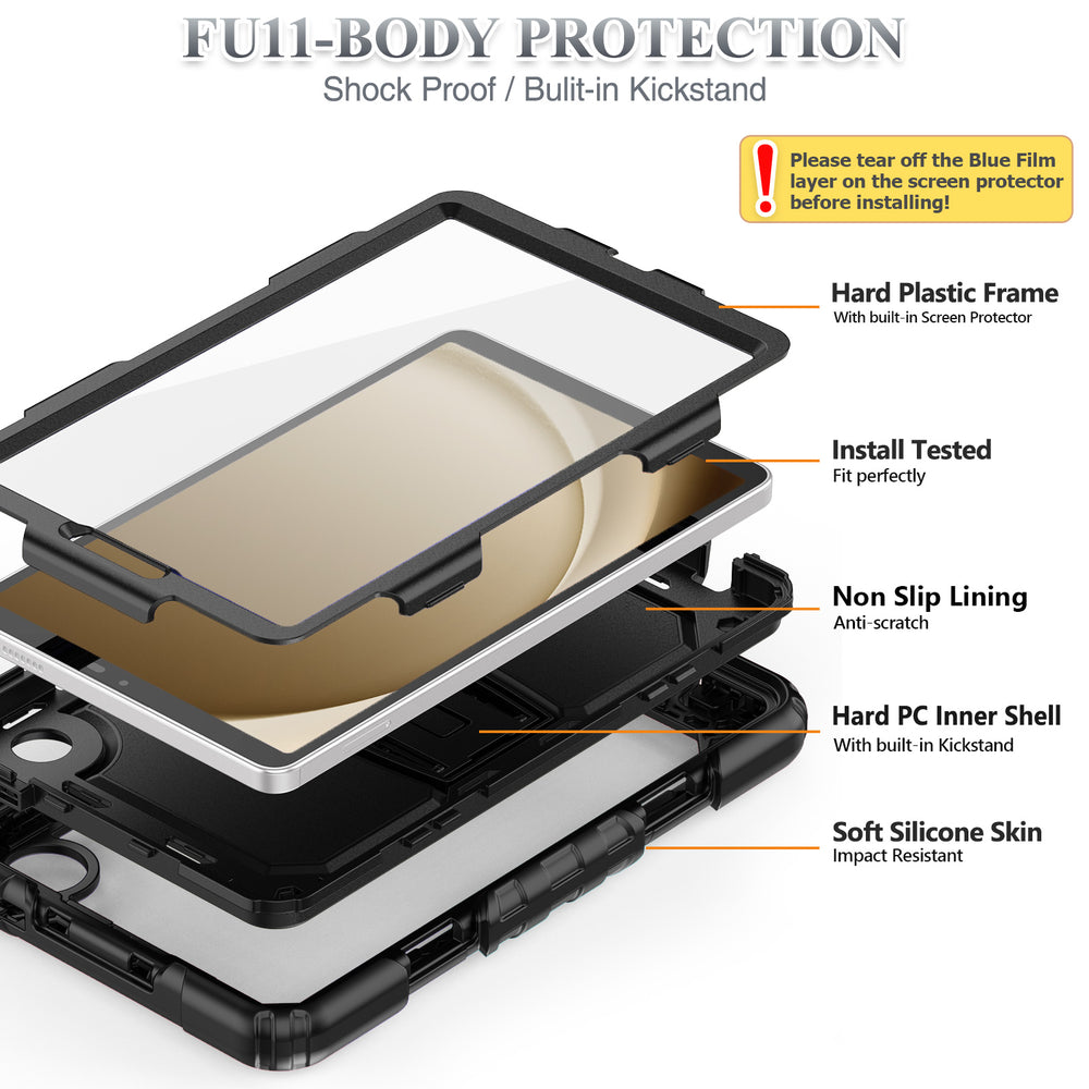 Galaxy Tab A9 8.7 inch Rugged Case | FORT-K#color_black