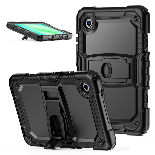 SEYMAC Galaxy Tab A11 8.7 Inch Case (2025) in black with kickstand and precise cutouts for easy access.