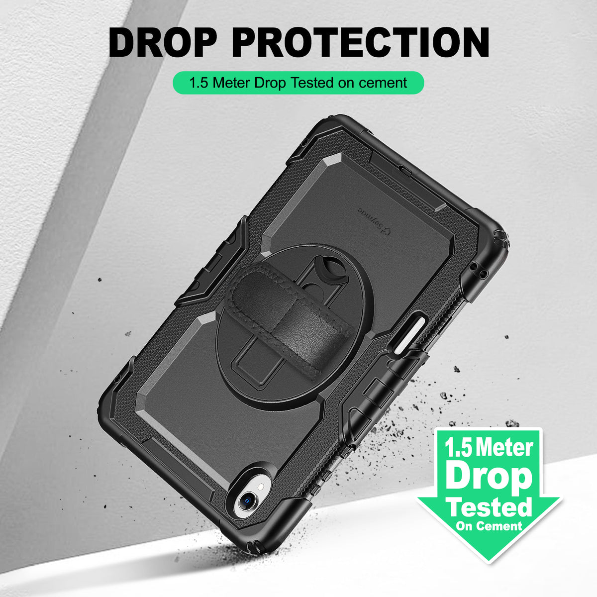 Samsung Galaxy Tab S11 11-Inch rugged case with hand strap, 1.5 meter drop tested protection