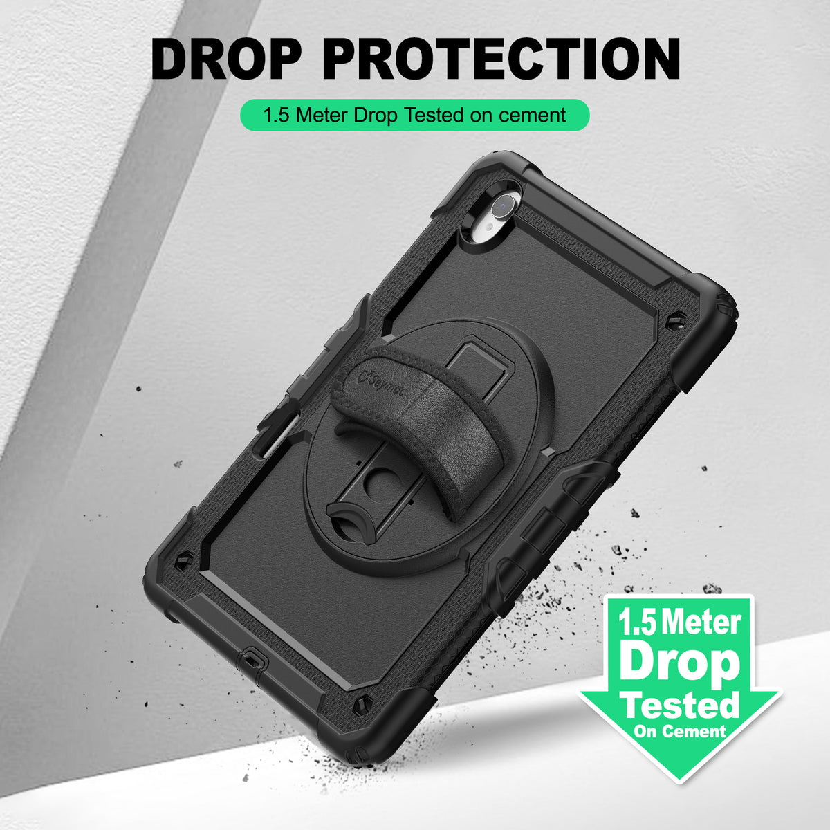 Samsung Galaxy Tab S12+ 12.6-Inch Rugged Case with Adjustable Hand Strap