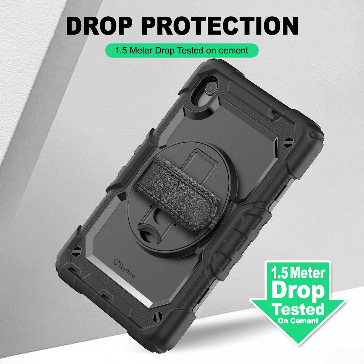 Lenovo Tab M8 (2nd/3rd) 8-Inch rugged case with hand strap, 1.5 meter drop tested protection