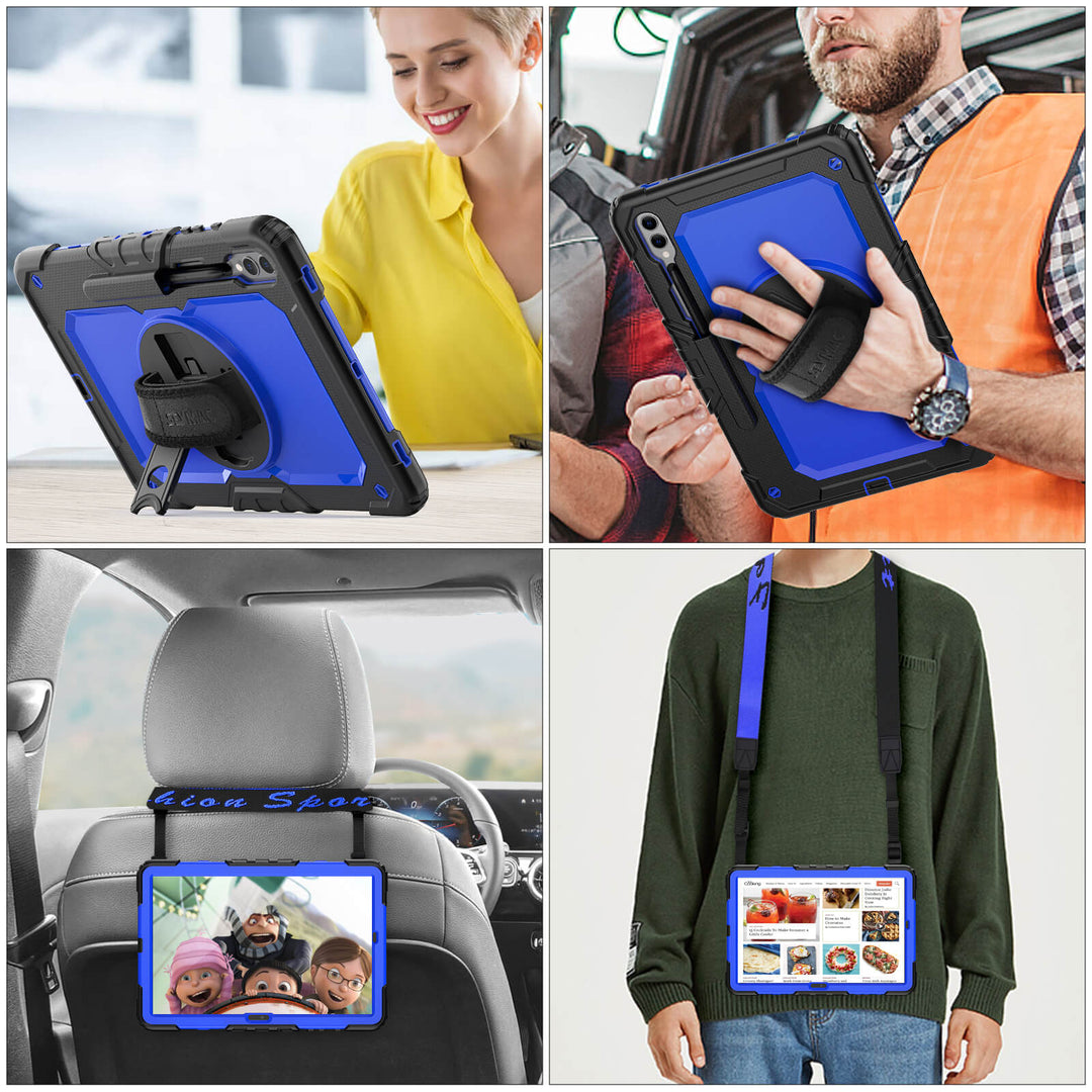 SEYMAC Case for Galaxy Tab S9 FE+ | FORT-S PRO#color_blue