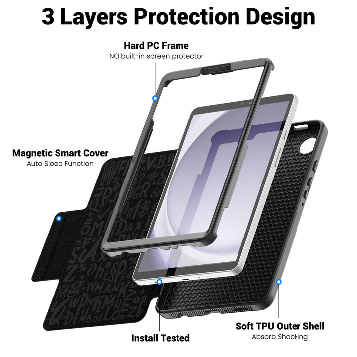 SEYMAC Galaxy Tab A9 8.7 Inch Case (2023)-Leather-C Series-SEYMAC