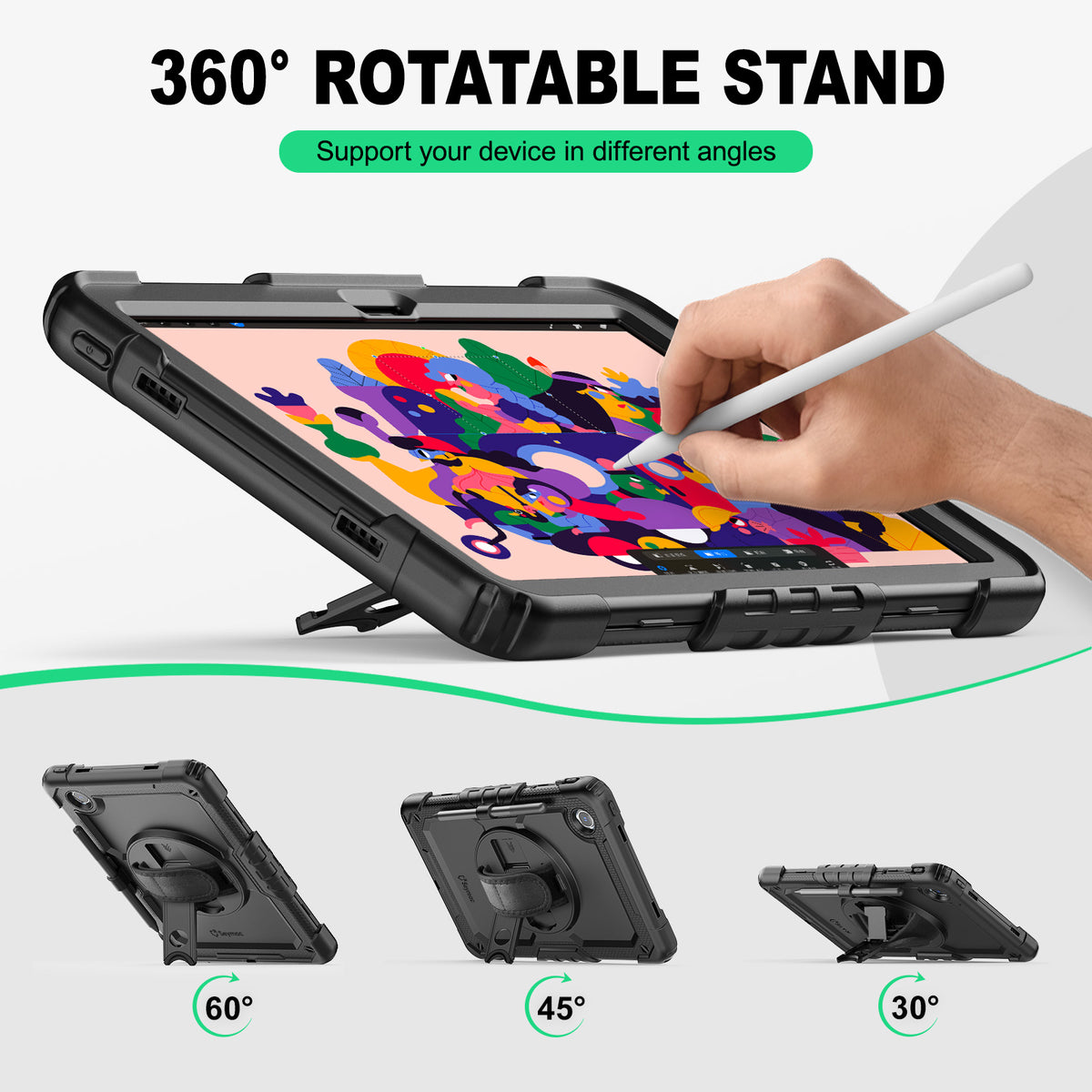 Lenovo Tab M11/K11/Idea Tab 11-Inch rugged case with hand strap, support your device in different angles