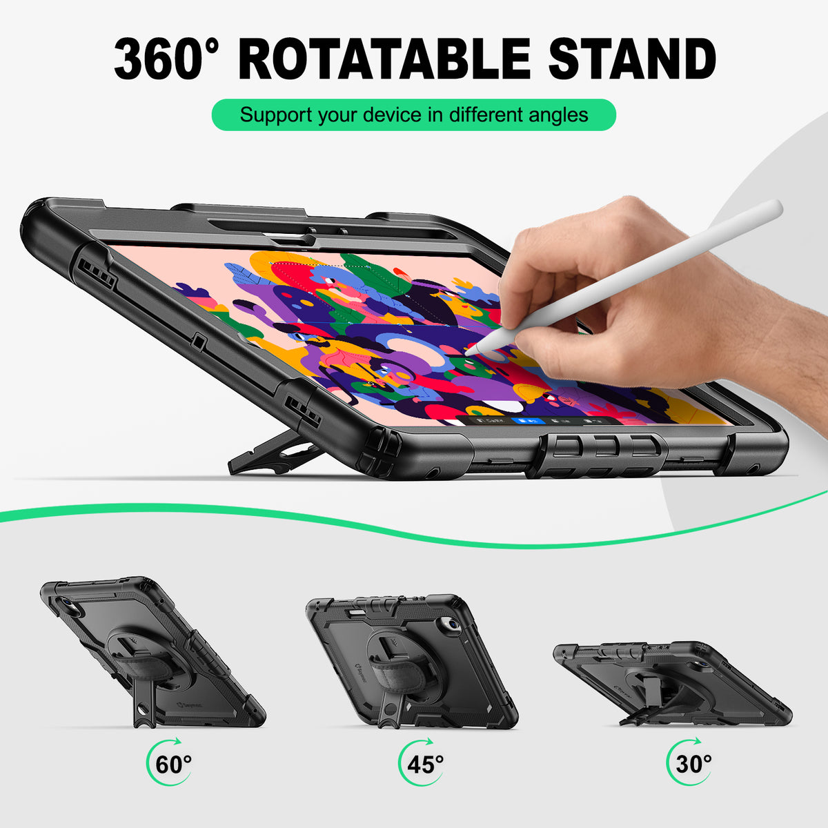 Samsung Galaxy Tab S11 11-Inch rugged case with hand strap, support your device in different angles