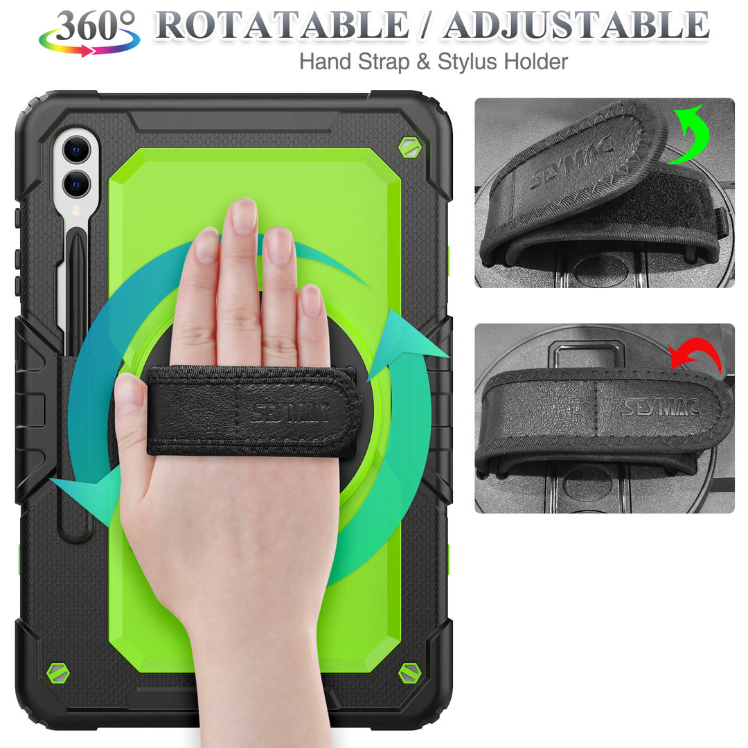 SEYMAC Case for Galaxy Tab S9 FE+ | FORT-S PRO#color_greenyellow