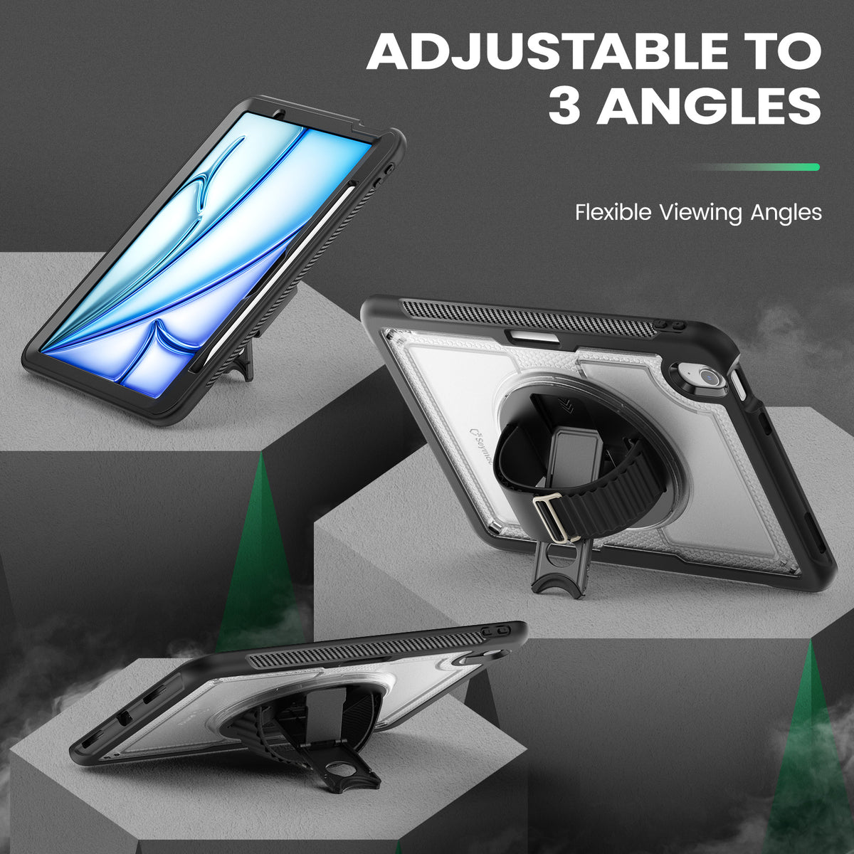 SEYMAC iPad Air 11 Inch Case (M2/M3) (2024/2025)-TPU-S Series-Transparent-SEYMAC