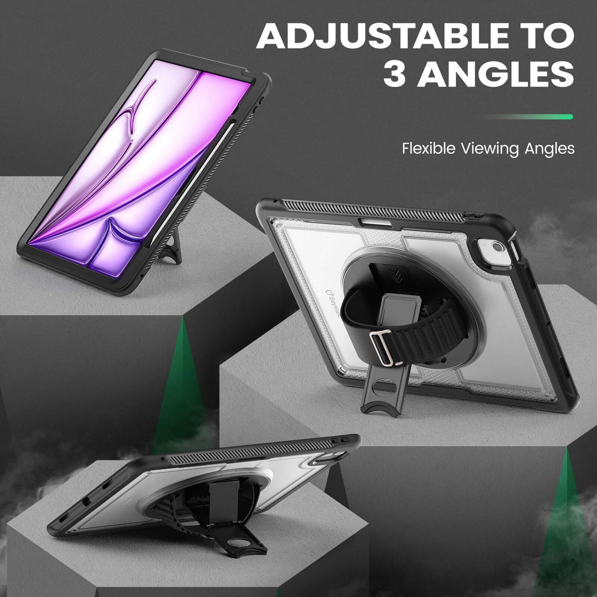 SEYMAC iPad Air 13 Inch Case (M2/M3) (2024/2025)-TPU-S Series-Transparent-SEYMAC