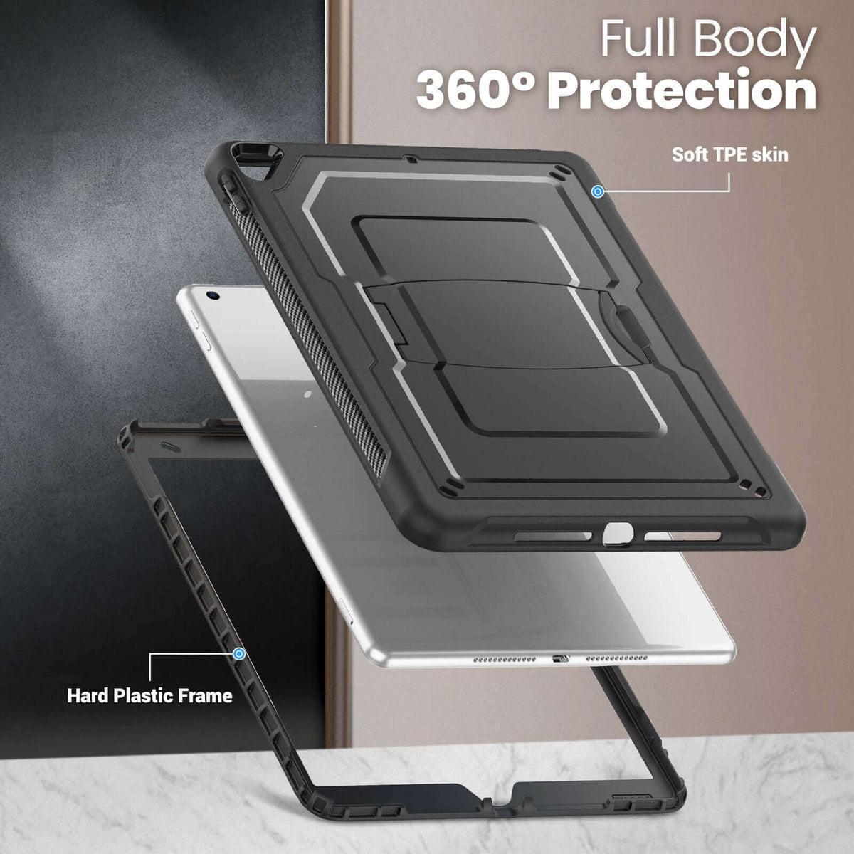 iPad Pro 10.5 Inch Rugged Case with Built‑in Kickstand