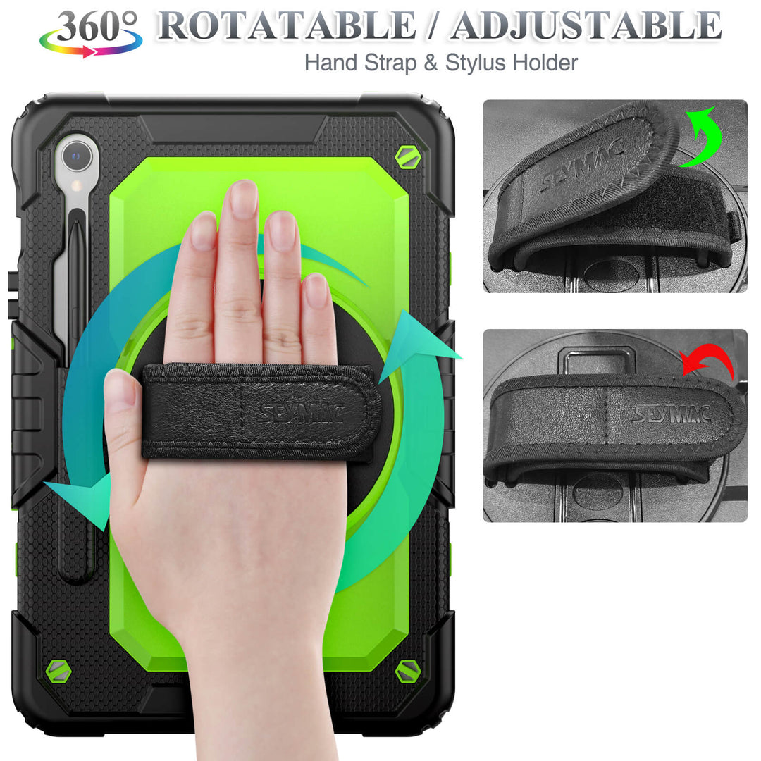 SEYMAC Case for Galaxy Tab S9 | FORT-S PRO#colour_greenyellow