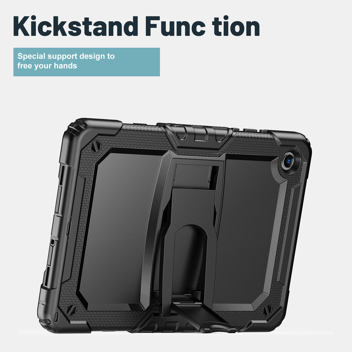 SEYMAC Galaxy Tab A11+ 11 Inch Case (2025) with kickstand function for hands-free use.