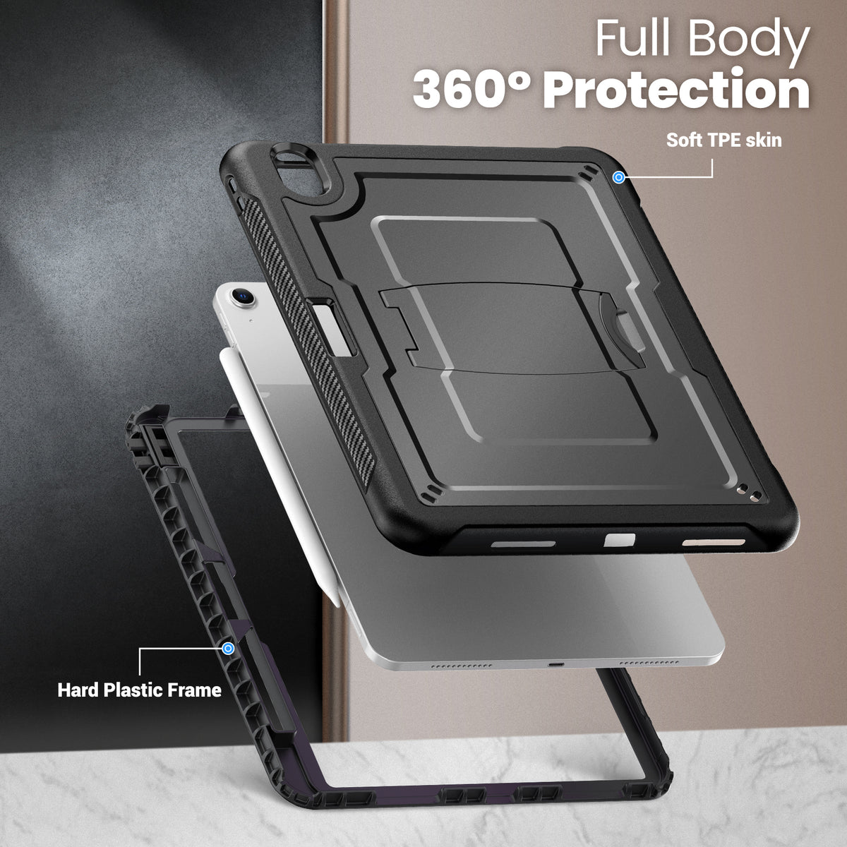 SEYMAC iPad Air 11 Inch Case (M2/M3) (2024/2025)-TPU-K Series-