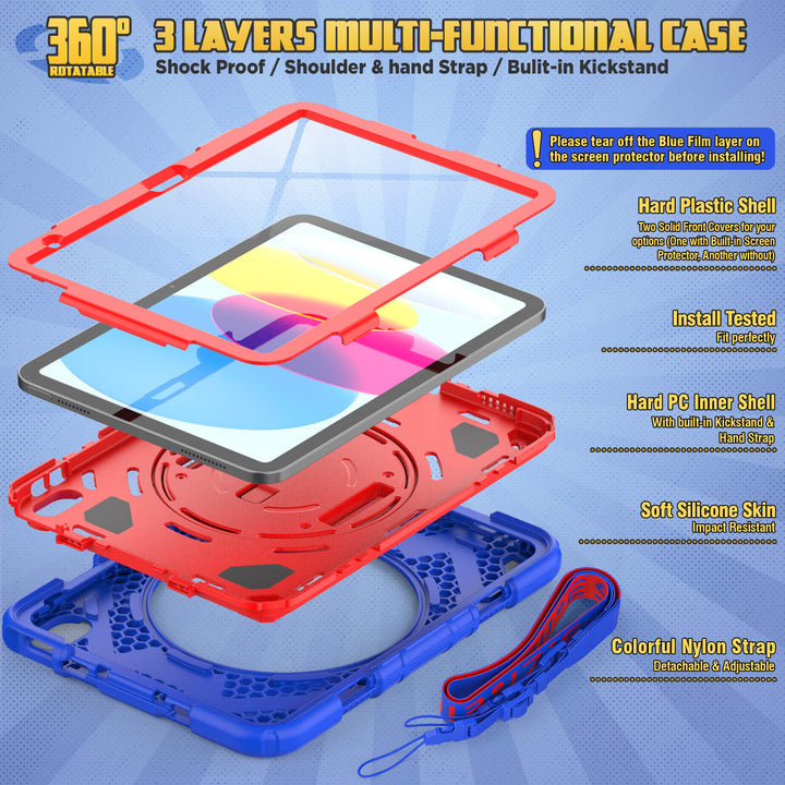 Seymac Rugged Case for iPad 10th Gen 10.9"#color_heroblue