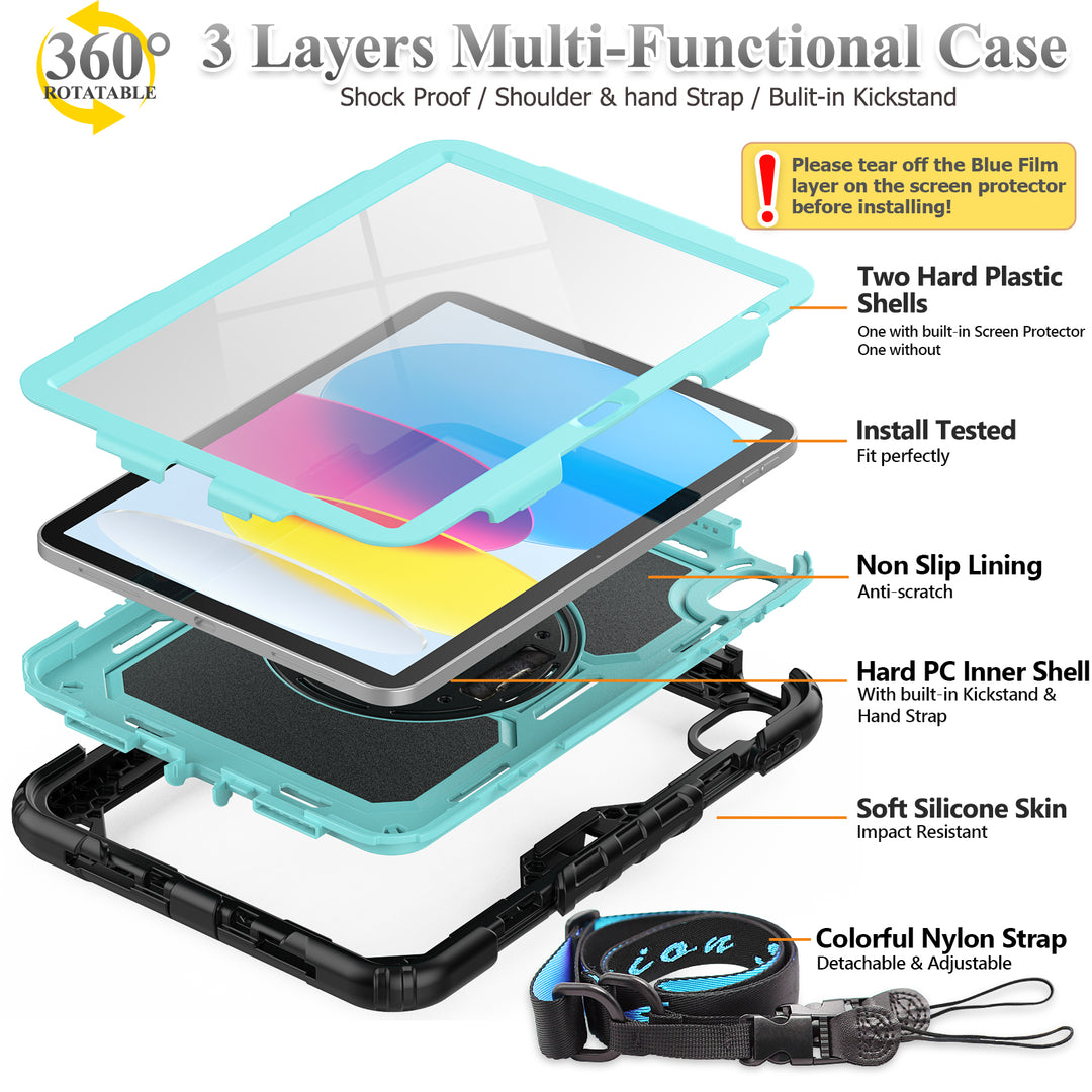 Case for iPad 10th Generation 10.9-inch | FORT-S PRO - seymac#colour_skyblue