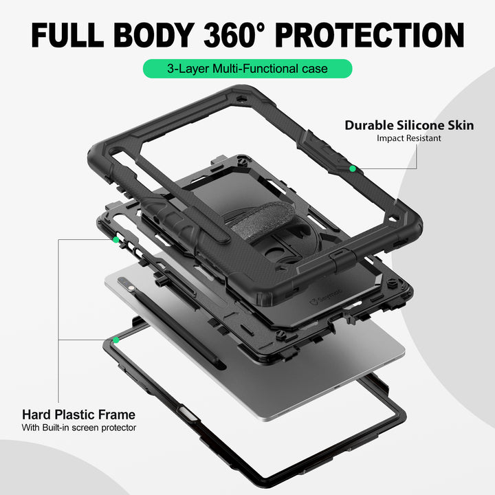 SEYMAC Galaxy Tab S8 Plus 12.4 Inch Case (2022)-Silicone-S Series-SEYMAC