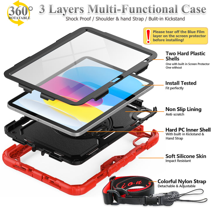Case for iPad 10th Generation 10.9-inch | FORT-S PRO - seymac#colour_red