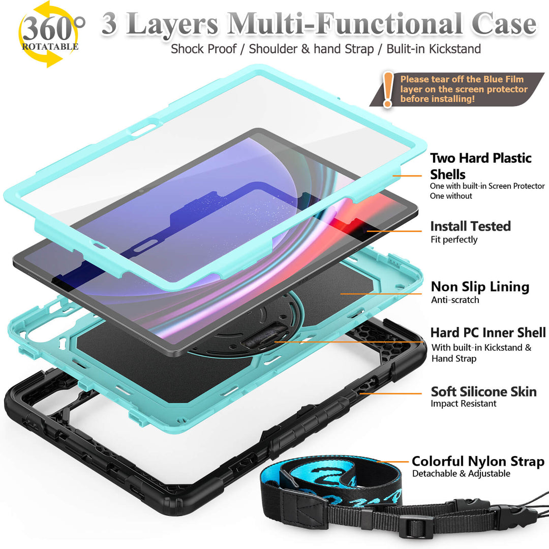 SEYMAC Case for Galaxy Tab S9 Plus | FORT-S PRO#colour_skyblue