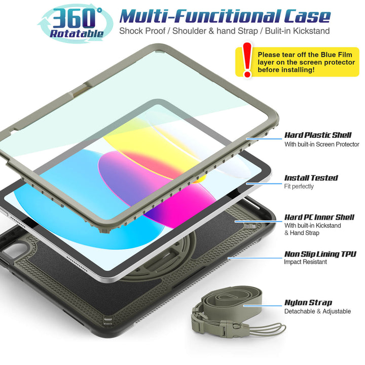 iPad 10th Gen 10.9-inch Case | HEX SHIELD#color_sandstone