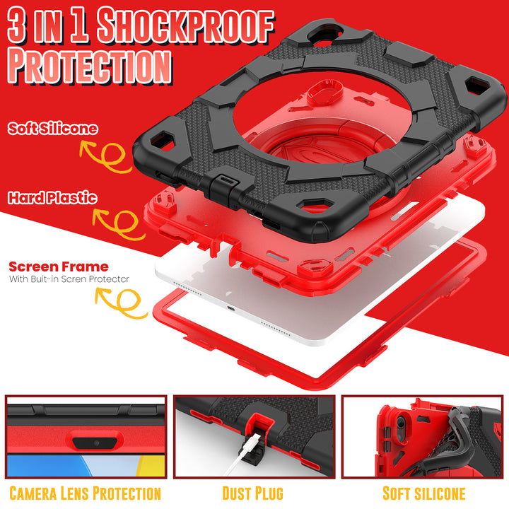 NEW | Rugged Case for iPad 10th Gen 10.9" | SHERO-G#colour_redblack