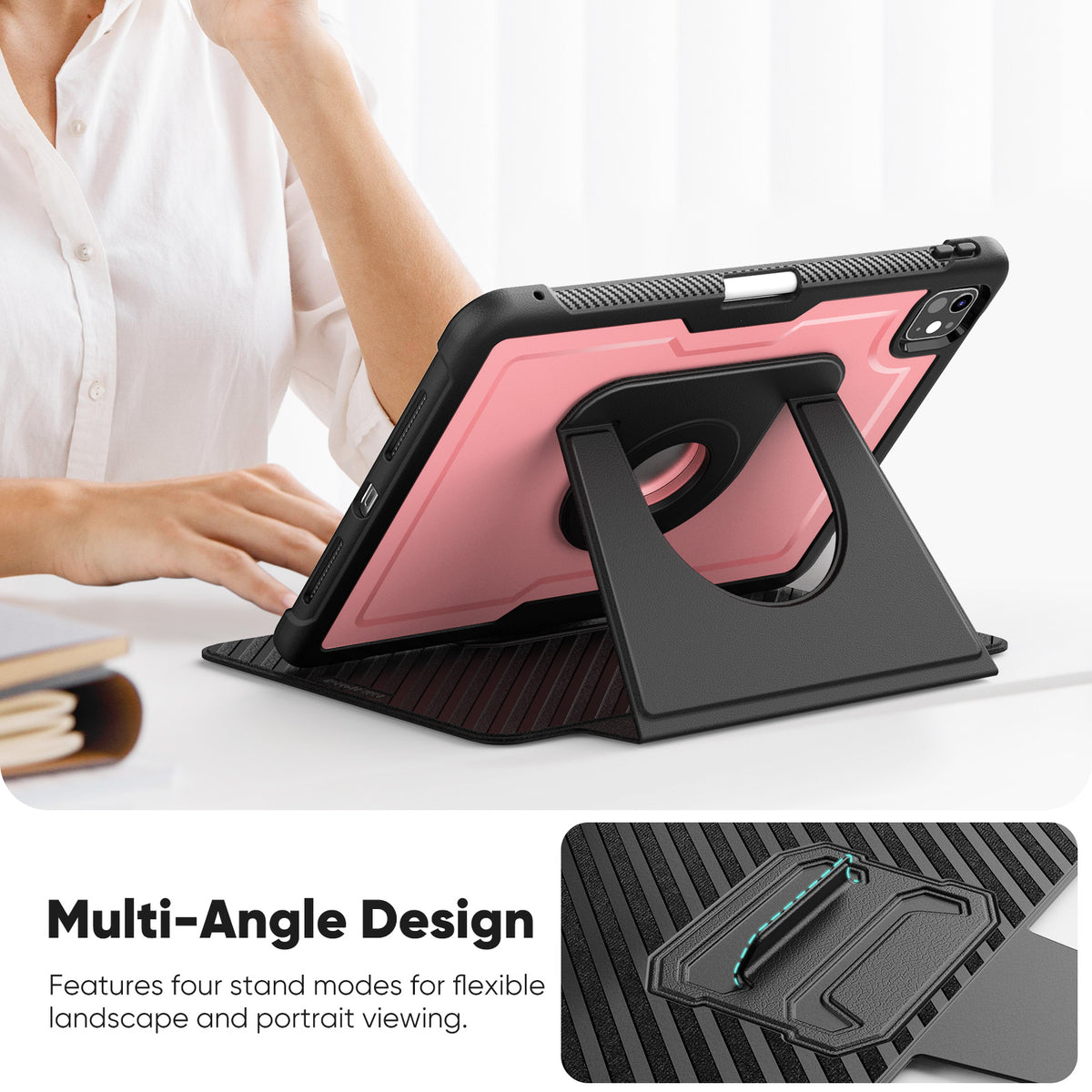 SEYMAC iPad Pro 11 Inch Case (M5/M4) with multi-angle design for flexible viewing options.