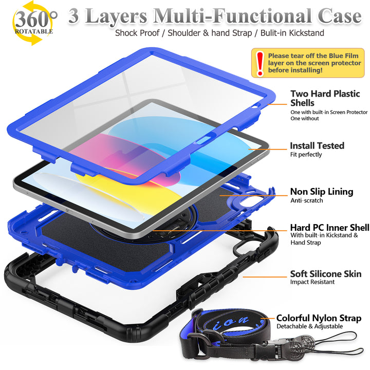 Case for iPad 10th Generation 10.9-inch | FORT-S PRO - seymac#colour_blue