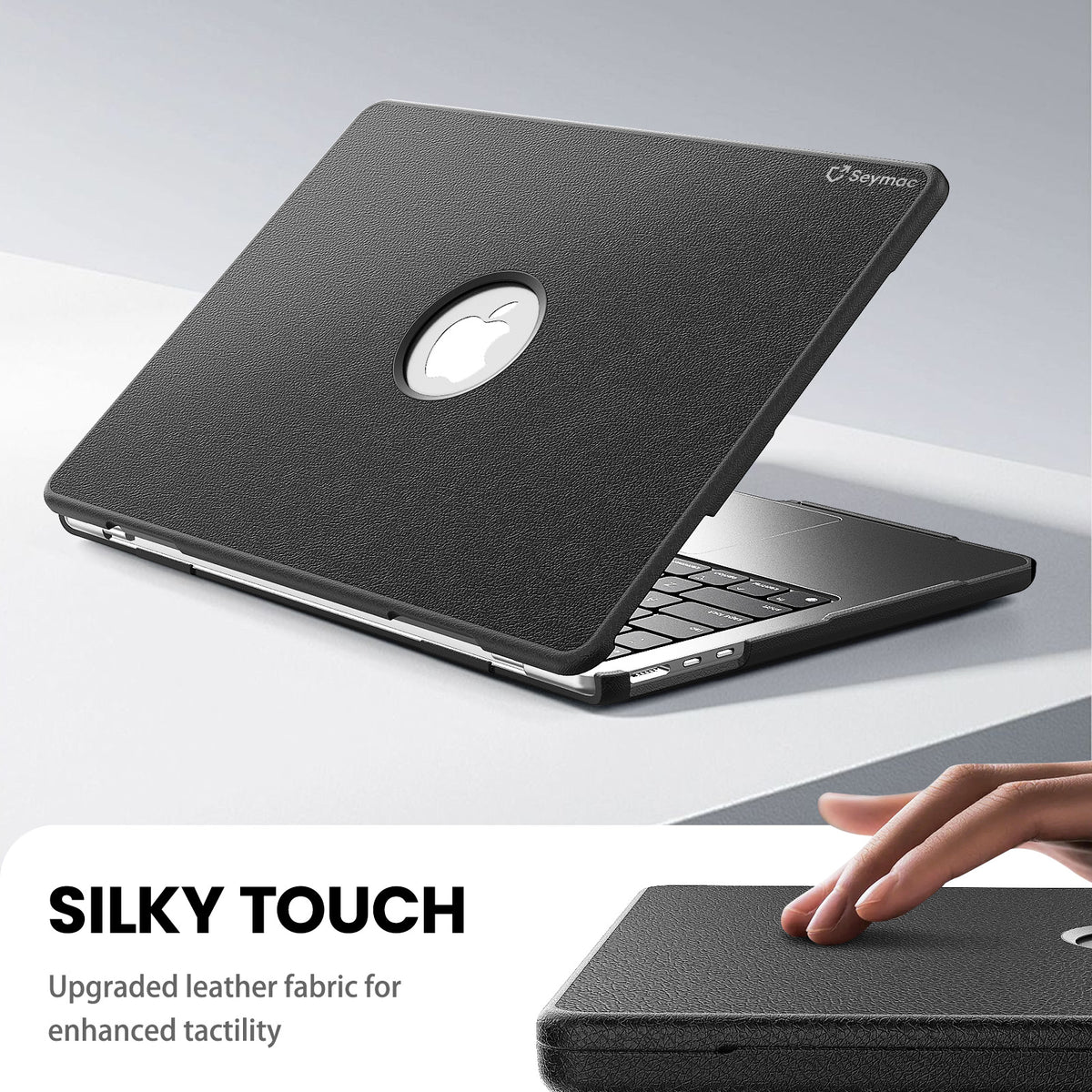 Macbook Air 13-inch (M5/M4/M3/M2) Premium Leather Case with Hidden Stand