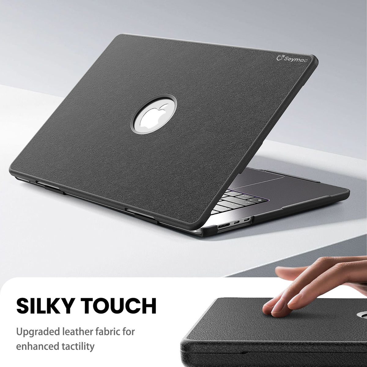 Macbook Air 15-inch (M5/M4/M3/M2) Premium Leather Case with Hidden Stand