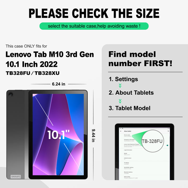 SEYMAC Lenovo Tab M10 (3rd Gen) HD 10.1 Inch Case (2022)-Silicone-S Series-SEYMAC