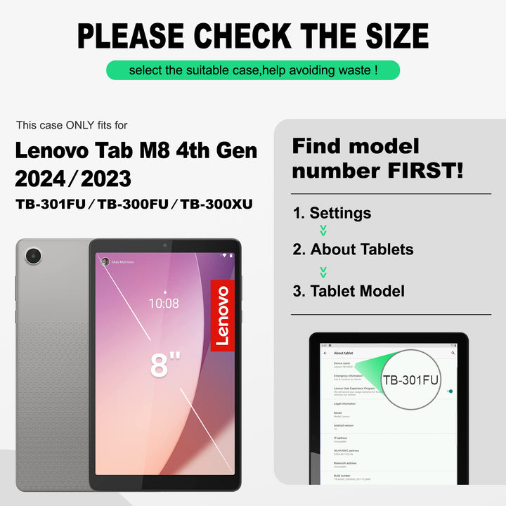 SEYMAC Lenovo Tab M8 (4th Gen) 8 Inch Case-Silicone-S Series-SEYMAC