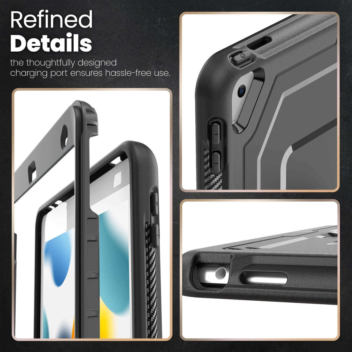 iPad Pro 10.5 Inch Rugged Case with Built‑in Kickstand