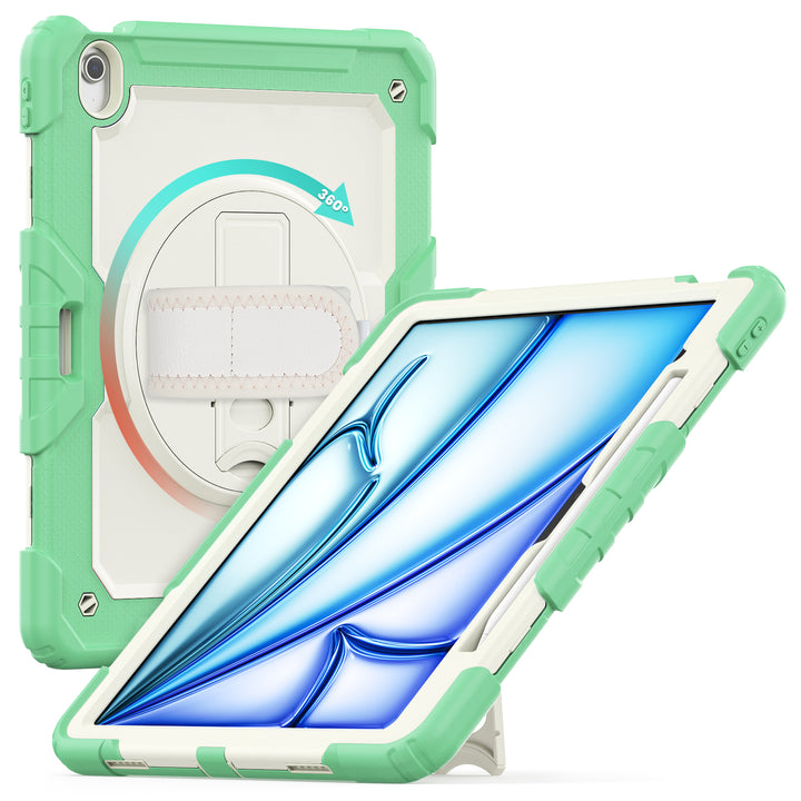 SEYMAC iPad Air 13 Inch Case (M2/M3) (2024/2025)-Silicone-S (Beige) Series-Light Green