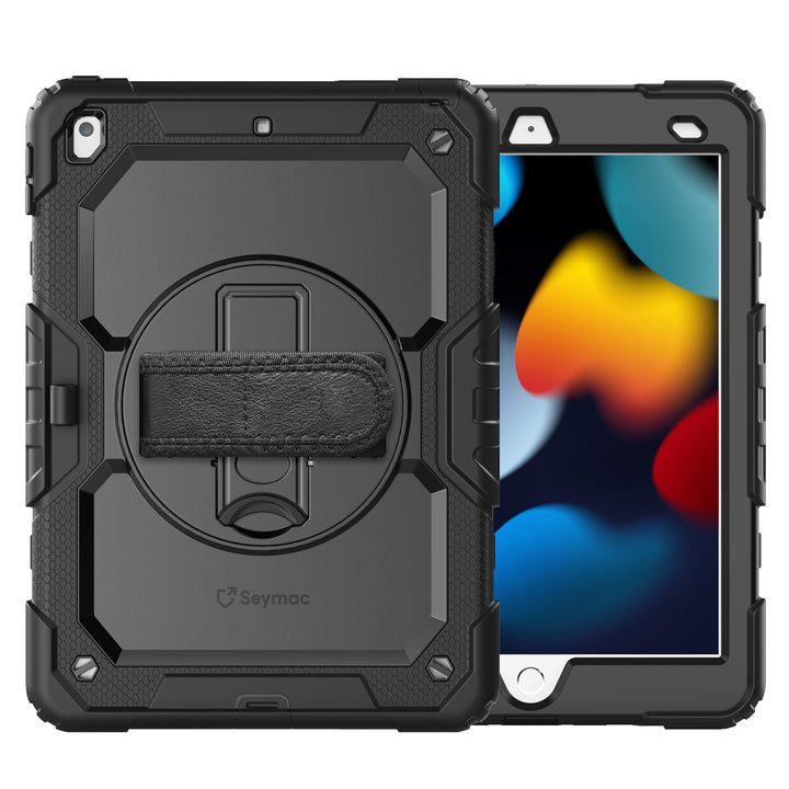 SEYMAC iPad 10.2 Inch Case (2019/2020/2021)-Silicone-S Series-Black-SEYMAC