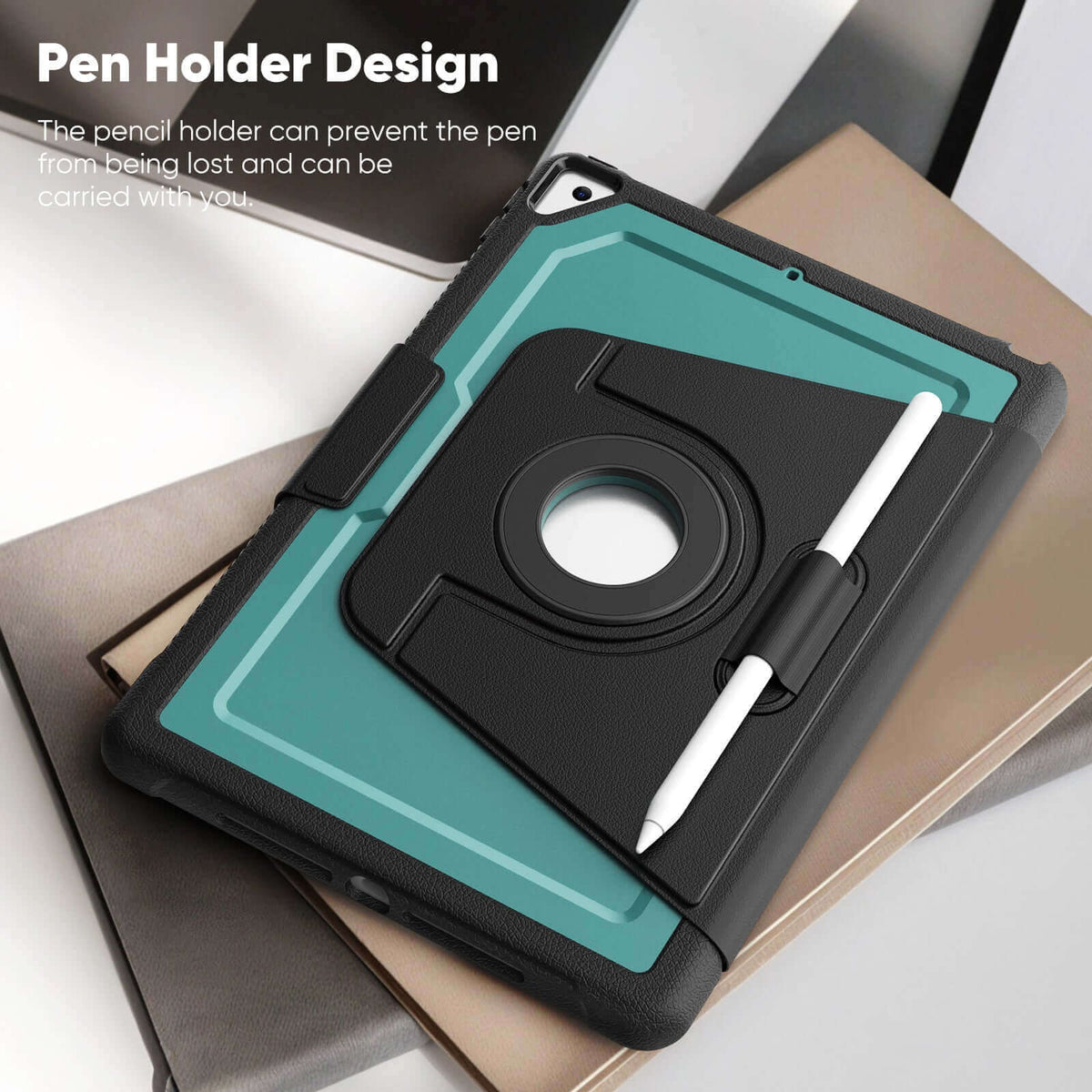SEYMAC iPad Air 3rd Gen 10.5 Inch Case (2019) featuring a pen holder design to keep your stylus secure and accessible.