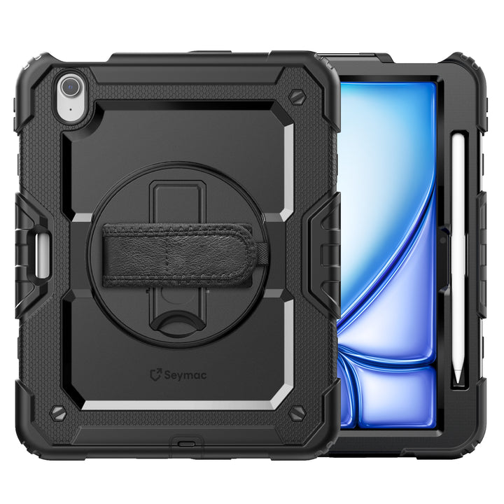 SEYMAC iPad Air 11 Inch Case (M2/M3) (2024/2025)-Silicone-S Series-Black-SEYMAC