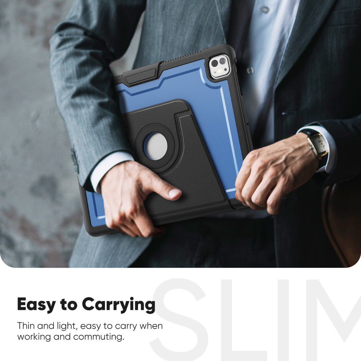 SEYMAC iPad Pro 13 Inch Case (M5/M4) easy to carry, slim and lightweight for convenience while commuting.