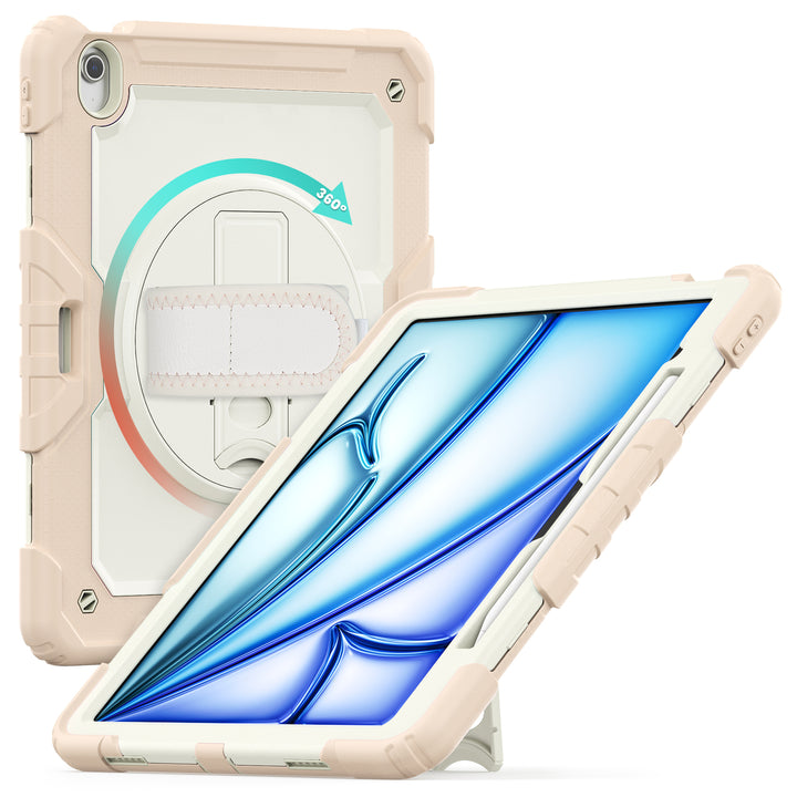 SEYMAC iPad Air 13 Inch Case (M2/M3) (2024/2025)-Silicone-S (Beige) Series-Rose Gold